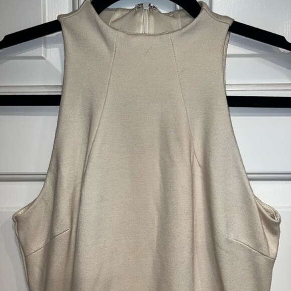 Anthropologie Bailey 44 Midi Dress Cream Mock Bodycon Sleeveless Womens … - Picture 3 of 5